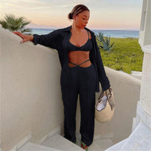 Load image into Gallery viewer, Sexy Spring Summer Casual Vacation Three Piece Satin Suit
