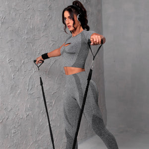 Seamless Knitted Sports Yoga Suit