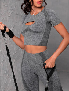 Seamless Knitted Sports Yoga Suit