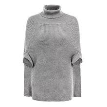 Load image into Gallery viewer, Cape Knitted Turtleneck Sweater Shawl
