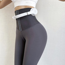 Load image into Gallery viewer, High Waist Slim Fit Belly Contracting And Close-fitting Sweatpants Fleece Hip Raise Fitness Pants
