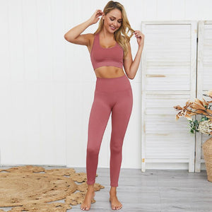 Airy Seamless Yoga Sets Workout 2 Pieces