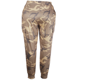 Army Green Camouflage Pants In plus-size