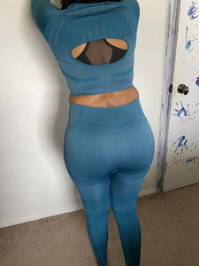 Sexy Firm Teal Yoga Set