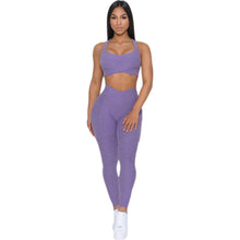 Load image into Gallery viewer, Breathable Cross Bra Yoga Suit
