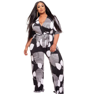 Black and White Printed Jumpsuit