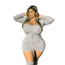 Load image into Gallery viewer, Sexy Hip Fitting Style Dress plus Size
