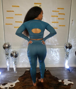 Sexy Firm Teal Yoga Set